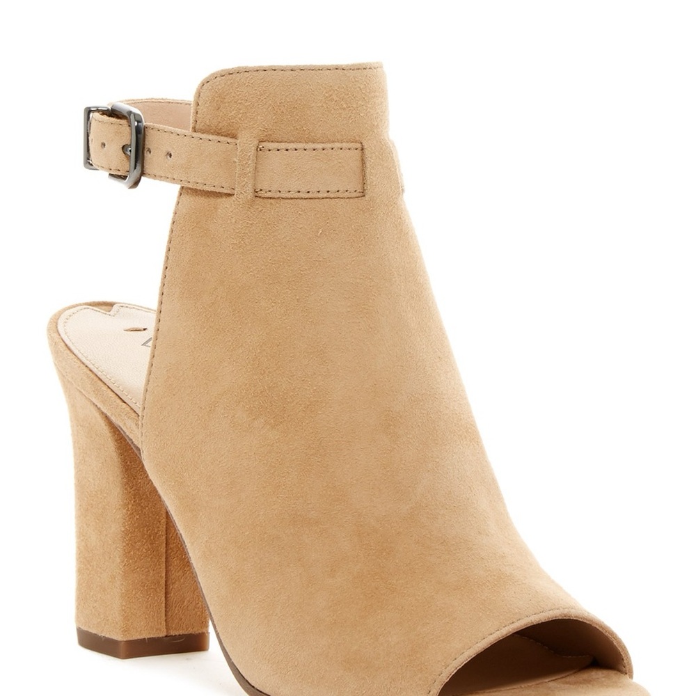 Via Spiga Fabrizie Suede Peep-Toe Heel Sandals